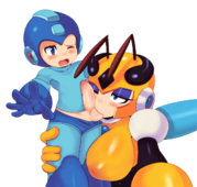 Hornet_Man Mega_Man Megaman_(Series) Rule_63 matospectoru // 1200x1140 // 767.6KB // png