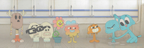 Bean_(TAWOG) Darwin_Watterson Frank_(TAWOG) Gumball_Watterson Leslie_(TAWOG) Mole_(Artist) Nicole_Watterson Penny_Fitzgerald The_Amazing_World_of_Gumball tobias_wilson // 3222x1080 // 1.1MB // jpg