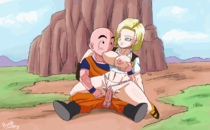 Android_18 Animated Dragon_Ball_Z Krillin pinkpawg // 1280x792 // 464.3KB // gif