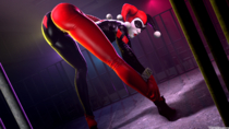 3D Batman_(Series) Batman_Arkham_Knight DC_Comics Harley_Quinn Source_Filmmaker The_Firebrand // 2560x1440 // 3.0MB // png