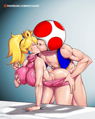 Princess_Peach R3YDART Super_Mario_Bros Toad // 2835x3543 // 3.7MB // jpg