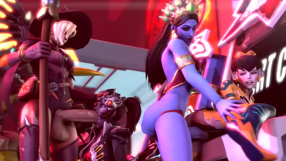 3D Animated Blackjr D.Va Mercy Sound Source_Filmmaker Symmetra Widowmaker // 960x540 // 9.3MB // webm