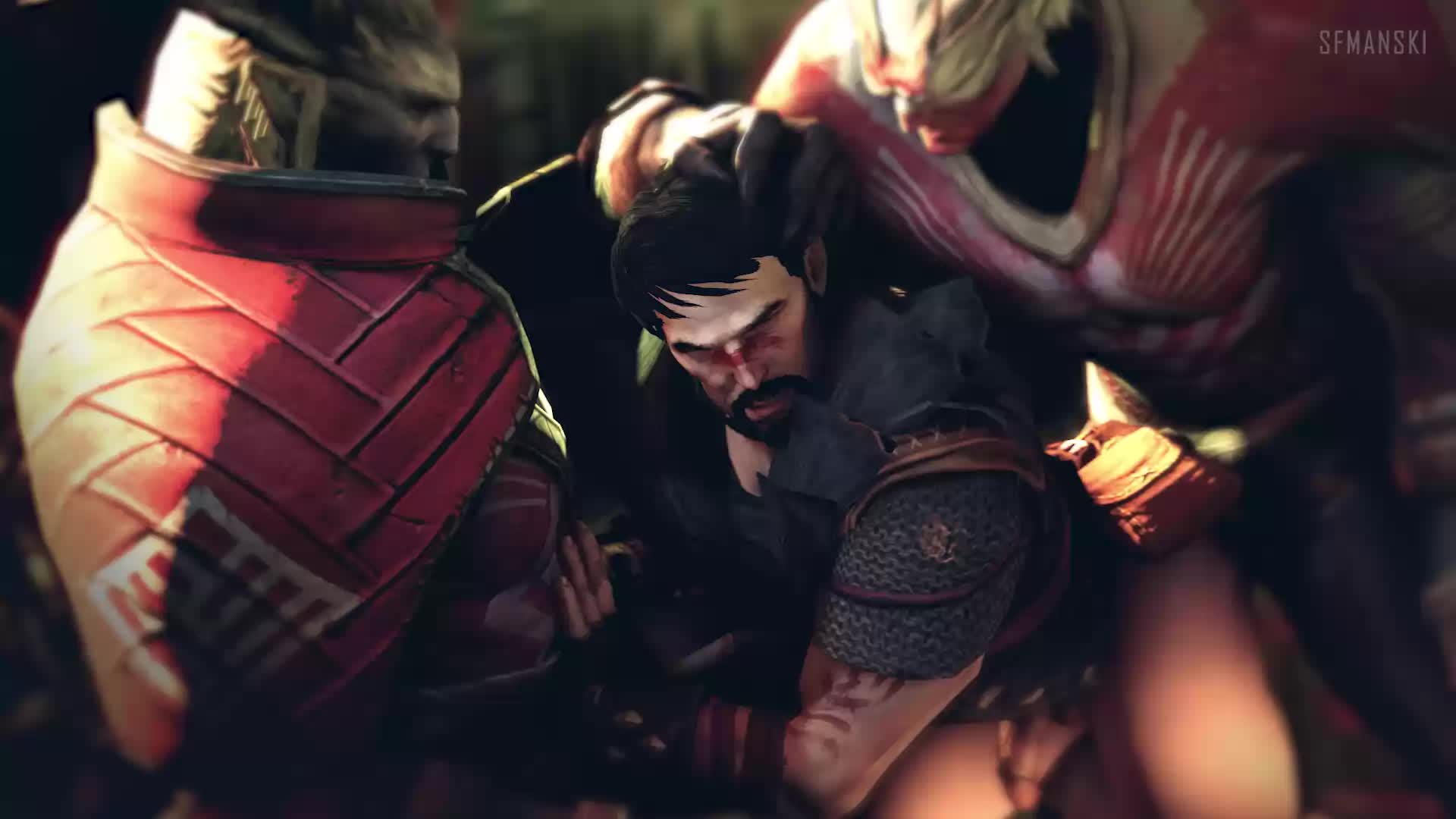 Animated Dragon_Age Dragon_Age_II Hawke Qunari arishok sfmanski // 1920x1080 // 2.1MB // webm