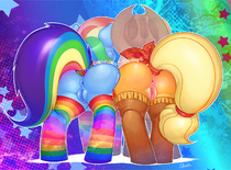 Applejack My_Little_Pony_Friendship_Is_Magic Rainbow_Dash // 1462x1076 // 2.2MB // png