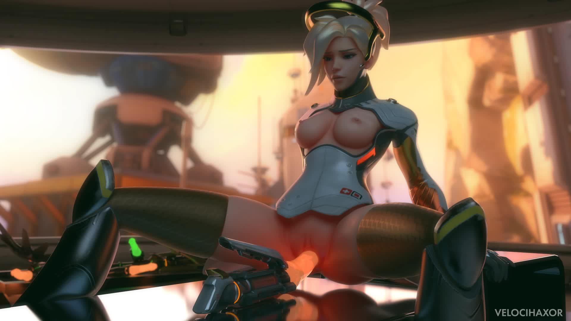 3D Animated Blender Mercy Overwatch Velocihaxor // 1920x1080 // 15.4MB // webm