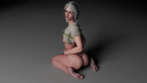 3D Blender Ciri Pewposterous The_Witcher The_Witcher_3:_Wild_Hunt // 3840x2160 // 2.8MB // png