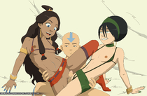 Aang Anaxus Avatar_The_Last_Airbender Katara Toph_Beifong // 4615x3000 // 1.8MB // jpg