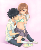 A_Certain_Magical_Index Misaka_Mikoto Toaru_Kagaku_no_Railgun Toaru_Majutsu_no_Index Touma_Kamijou // 2200x2688 // 1.5MB // jpg