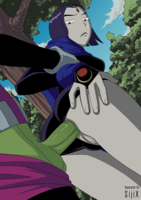 Animated Beast_Boy DC_Comics Incognitymous Raven Sijix Teen_Titans // 707x1000 // 2.9MB // gif