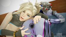 3D Blender Lickiz Mercy Overwatch Widowmaker // 1920x1080 // 3.7MB // png