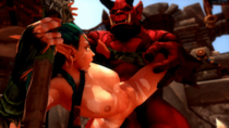 3D Animated Blood_Elf Fel_Orc Rexxcraft World_of_Warcraft // 720x405 // 7.8MB // gif