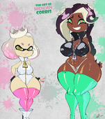 BrendanCorris Inkling Octoling Pearl Splatoon marina_ida // 1280x1440 // 1.9MB // png