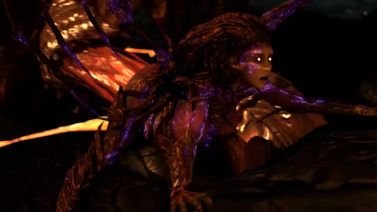 3D Animated Sarah_Kerrigan Starcraft Starcraft_2 Ultralisk rochestedorm // 1280x720 // 1008.4KB // webm