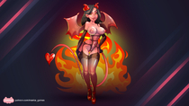 Succubus Wings horns piercing redskinned tail // 1920x1080 // 718.8KB // jpg