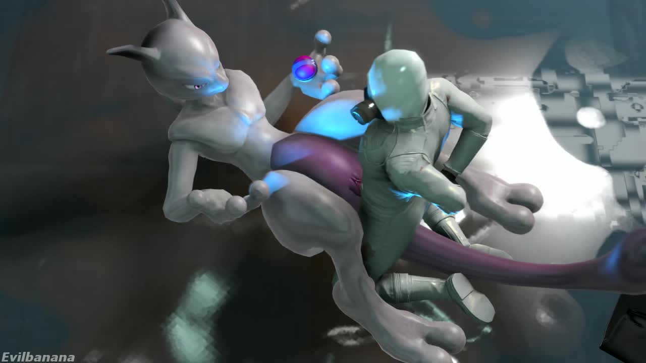 3D Animated Mewtwo_(Pokémon) Pokemon evilbanana // 1280x720 // 6.3MB // webm