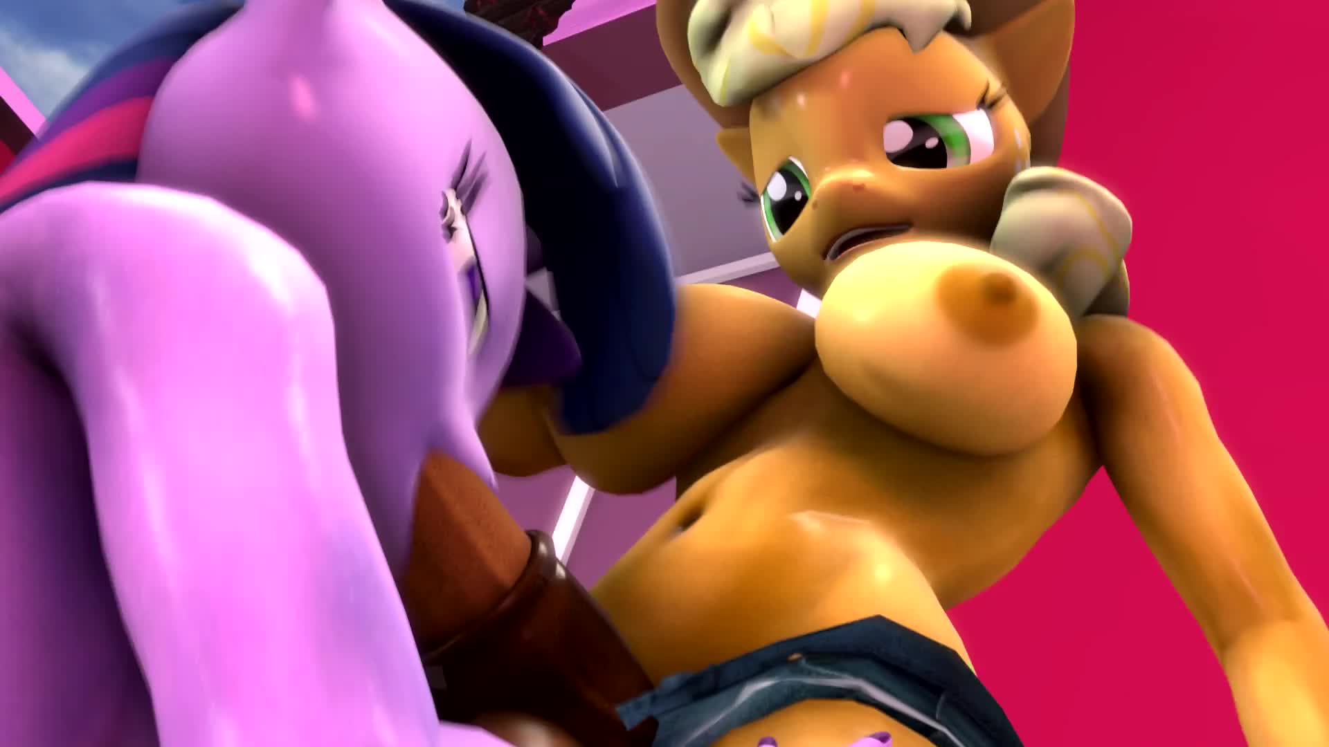 3D Animated Applejack Blackjr My_Little_Pony_Friendship_Is_Magic Sound Source_Filmmaker Twilight_Sparkle // 1920x1080 // 11.9MB // webm