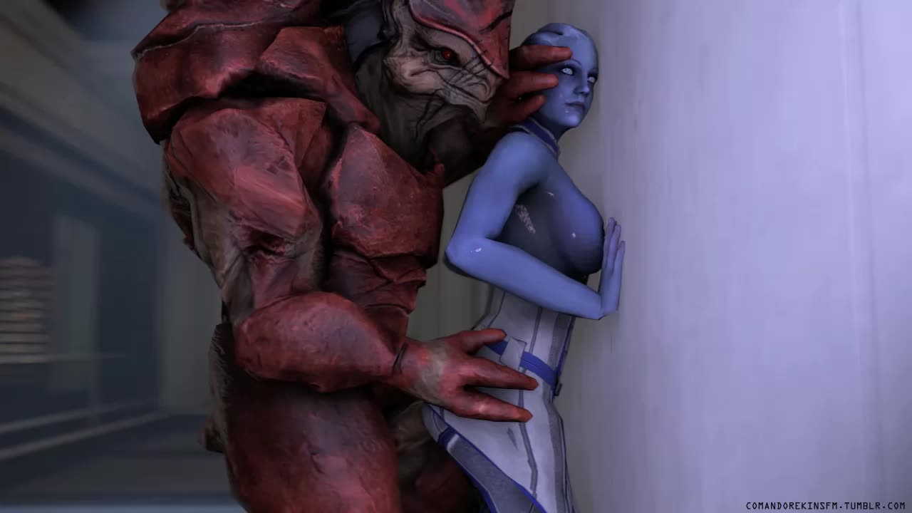 3D Animated Asari Liara_T'Soni Mass_Effect Source_Filmmaker Wrex comandorekinsfm // 1280x720 // 429.8KB // webm