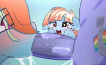 Animated My_Little_Pony_Friendship_Is_Magic Rainbow_Dash Windy_Whistles n0nnny // 1280x788 // 3.1MB // gif