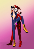 Batgirl Batman_(Series) CatWithBenefish Harley_Quinn // 911x1290 // 506.7KB // png