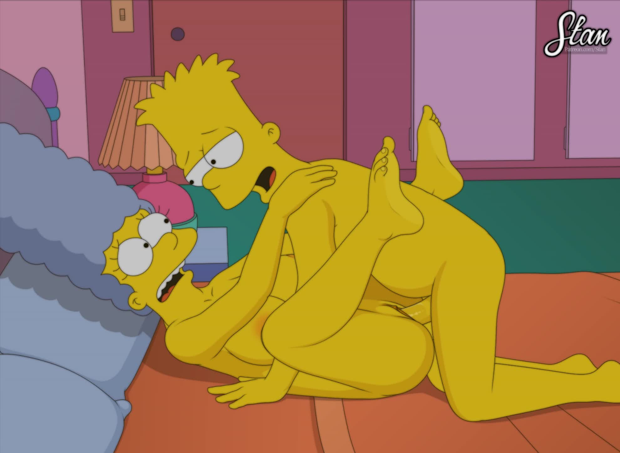 Animated Bart_Simpson Marge_Simpson Sfan The_Simpsons // 1980x1446 // 2.9MB // webm