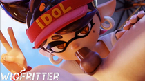 3D Animated Blender Callie_(Splatoon) Sound Splatoon Wigfritter // 1280x720, 24.5s // 5.5MB // mp4