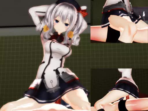 3D Animated Kantai_Collection Kashima MMD // 512x384 // 3.0MB // webm