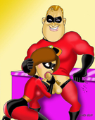 BAD_GUY_(artist) Bob_Parr Disney_(series) Helen_Parr The_Incredibles_(film) // 600x756 // 104.6KB // jpg