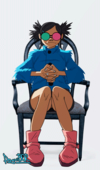 Animated Dagnibor Gorillaz Noodle // 493x838 // 391.7KB // gif