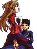 Asuka_Langley_Soryu General-Irrelevant Neon_Genesis_Evangelion Shinji_Ikari // 825x1100 // 716.9KB // png