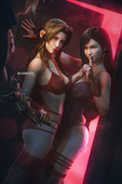 Aeris_Gainsborough Cloud_Strife Final_Fantasy_(series) Final_Fantasy_VII Final_Fantasy_VII_Remake Tifa_Lockhart cyanitro // 1067x1600 // 461.5KB // jpg