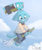 Gumball_Watterson The_Amazing_World_of_Gumball chibitracy // 839x1001 // 726.1KB // png