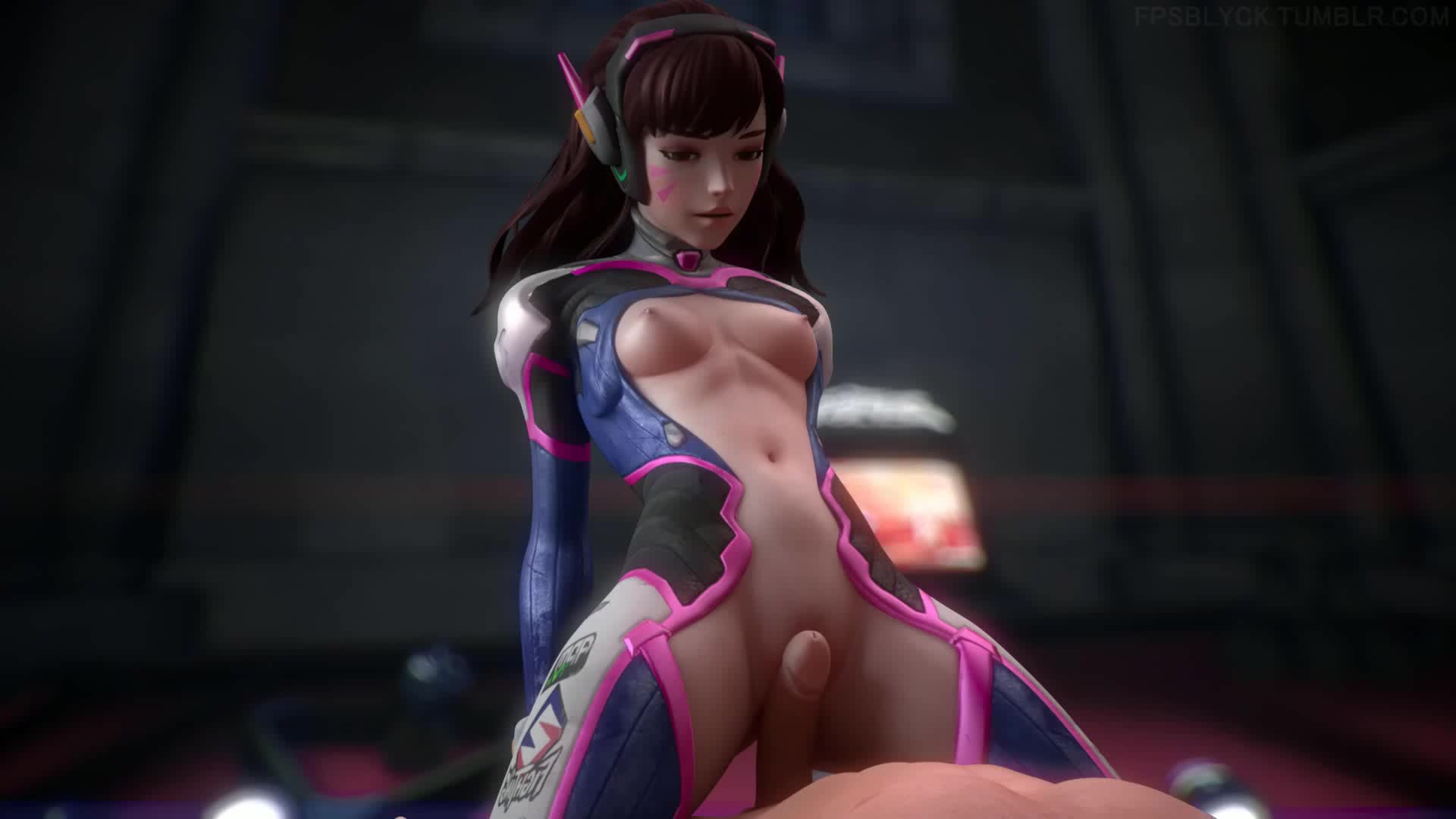 3D Animated D.Va Overwatch fpsblyck // 1920x1080 // 2.4MB // webm