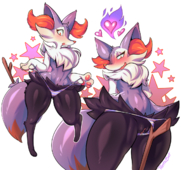 Braixen_(Pokemon) Pokemon TentaBat // 1172x1100 // 963.3KB // png