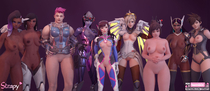 3D Blender D.Va Mei-Ling_Zhou Mercy Overwatch Pharah Sombra Symmetra Tracer Widowmaker Zarya strapy // 1600x691 // 171.2KB // jpg