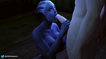 3D Animated Asari Liara_T'Soni Mass_Effect nappana // 1920x1080 // 2.6MB // webm