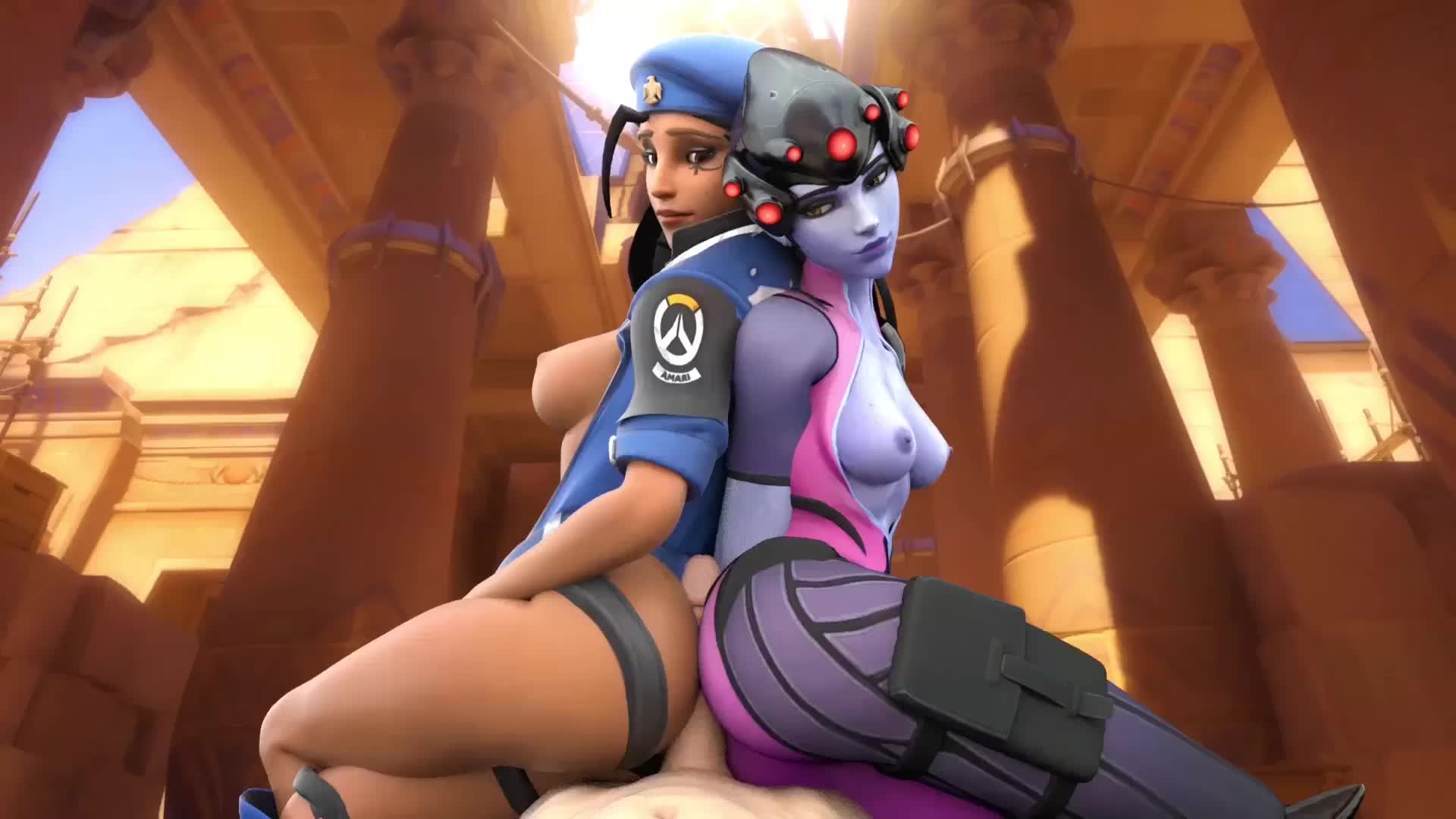 3D Ana_Amari Animated Blender Overwatch Widowmaker arhoangel // 1920x1080 // 2.8MB // webm