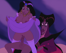 Aladdin Disney_(series) Inusen_(artist) Jafar Princess_Jasmine // 1600x1297 // 750.1KB // png