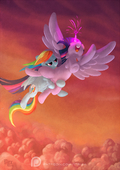 My_Little_Pony_Friendship_Is_Magic Rainbow_Dash Twilight_Sparkle // 848x1200 // 1.2MB // png