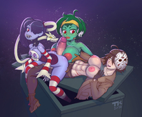 Crossover Friday_the_13th Jason_Voorhees Rottytops Rule_63 Shantae_(Game) Skullgirls Squigly Turk128 // 1600x1320 // 388.4KB // jpg
