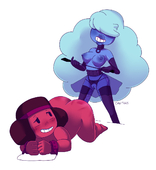 Ruby_(Steven_Universe) Sapphire_(Steven_Universe) Steven_Universe cavitees // 1102x1204 // 341.3KB // png