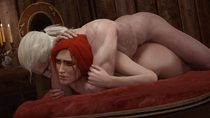 3D Athazel Geralt_of_Rivia The_Witcher_3:_Wild_Hunt Triss_Merigold // 1920x1080 // 2.5MB // png