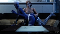 3D Asari Commander_Shepard DarklordIIID Femshep Liara_T'Soni Mass_Effect // 2150x1209 // 209.1KB // jpg