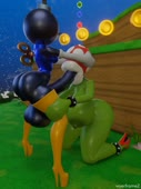 3D Animated Piranha_Plant Sound Super_Mario_Bros bob-omb wyerframeZ // 960x1280 // 9.8MB // webm