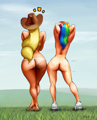 Applejack My_Little_Pony_Friendship_Is_Magic Rainbow_Dash // 800x982 // 548.9KB // png