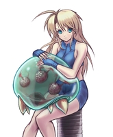 Metroid Metroid_(Creature) Samus_Aran hybridmink // 1153x1400 // 493.7KB // jpg