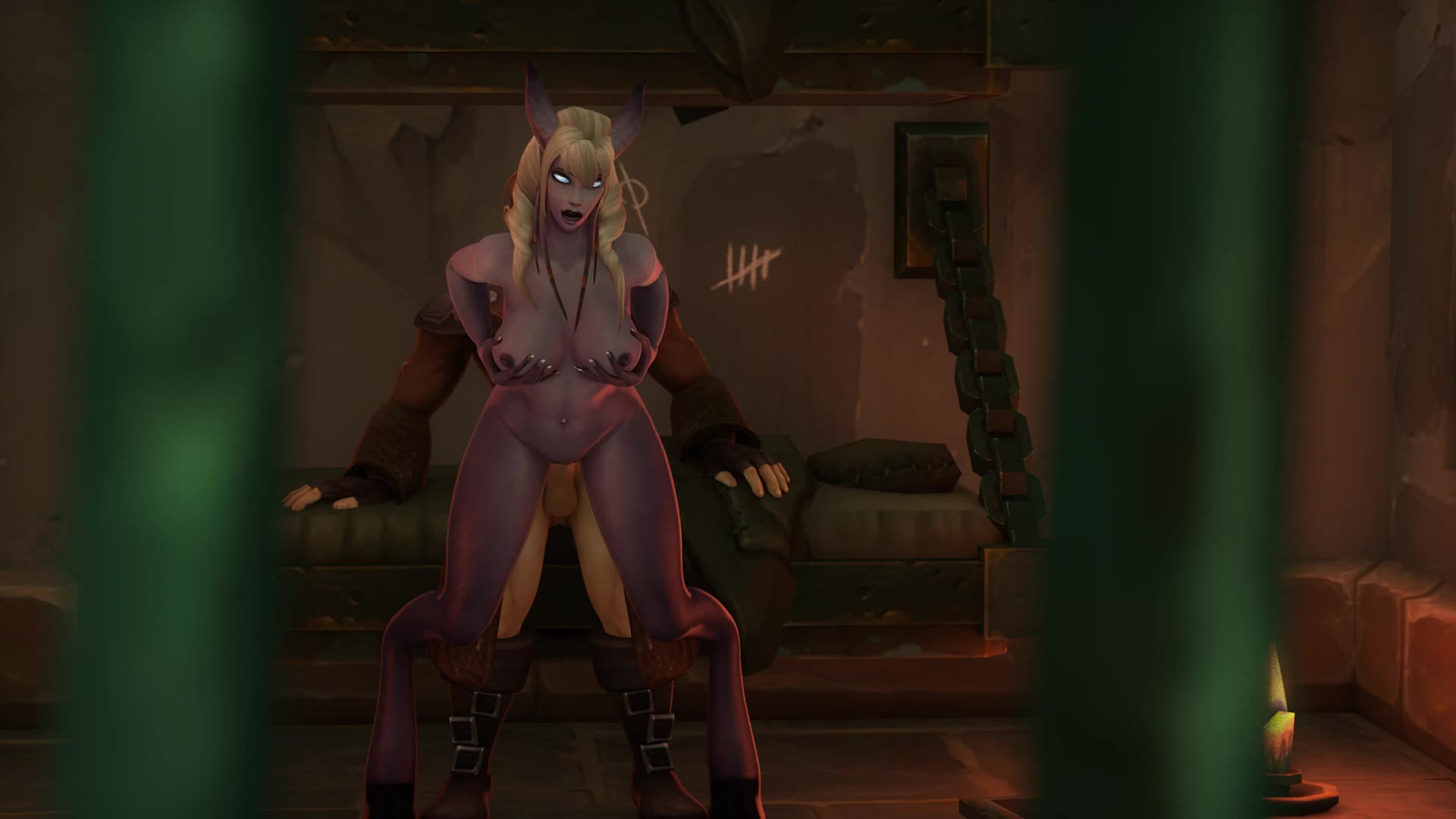 3D Animated Draenei Human_(World_of_Warcraft) Rexxcraft // 1x1 // 977.1KB // mp4