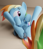 3D Blender My_Little_Pony_Friendship_Is_Magic Rainbow_Dash cumcomet // 1125x1280 // 132.7KB // png