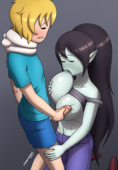 Adventure_Time Finn_the_Human Marceline_the_Vampire_Queen cubbychambers // 1280x1849 // 1.5MB // png