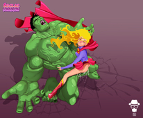 Avengers Crossover DC_Comics DrGasper Justice_League Marvel_Comics Supergirl The_Hulk_(Bruce_Banner) // 913x752 // 352.1KB // jpg