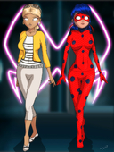 Chloé_Bourgeois Marinette_Cheng Miraculous_Ladybug Trishbot // 900x1200 // 601.1KB // jpg